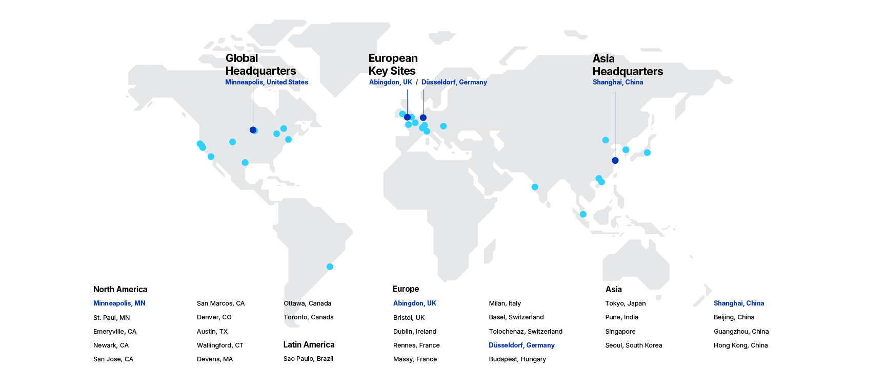 2026 Bio-Techne Locations Map