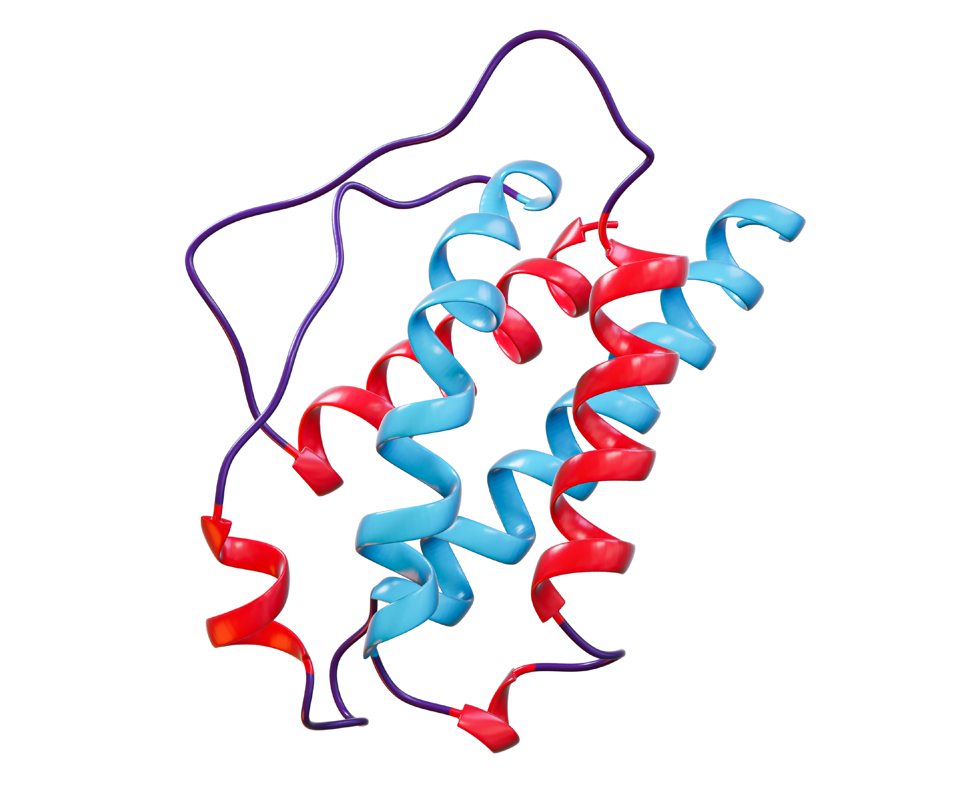 IL-2 Light Mode Protein Ribbon