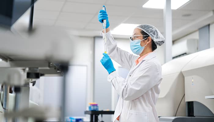 BDD Lab Lifestyle Scientist with Pipette & Vial