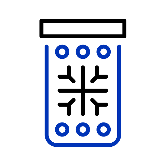 cryopreservation or sample prep icon