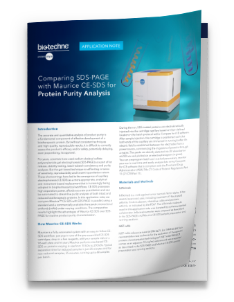 Comparing SDS-PAGE with Maurice CE-SDS for Protein Purity Analysis