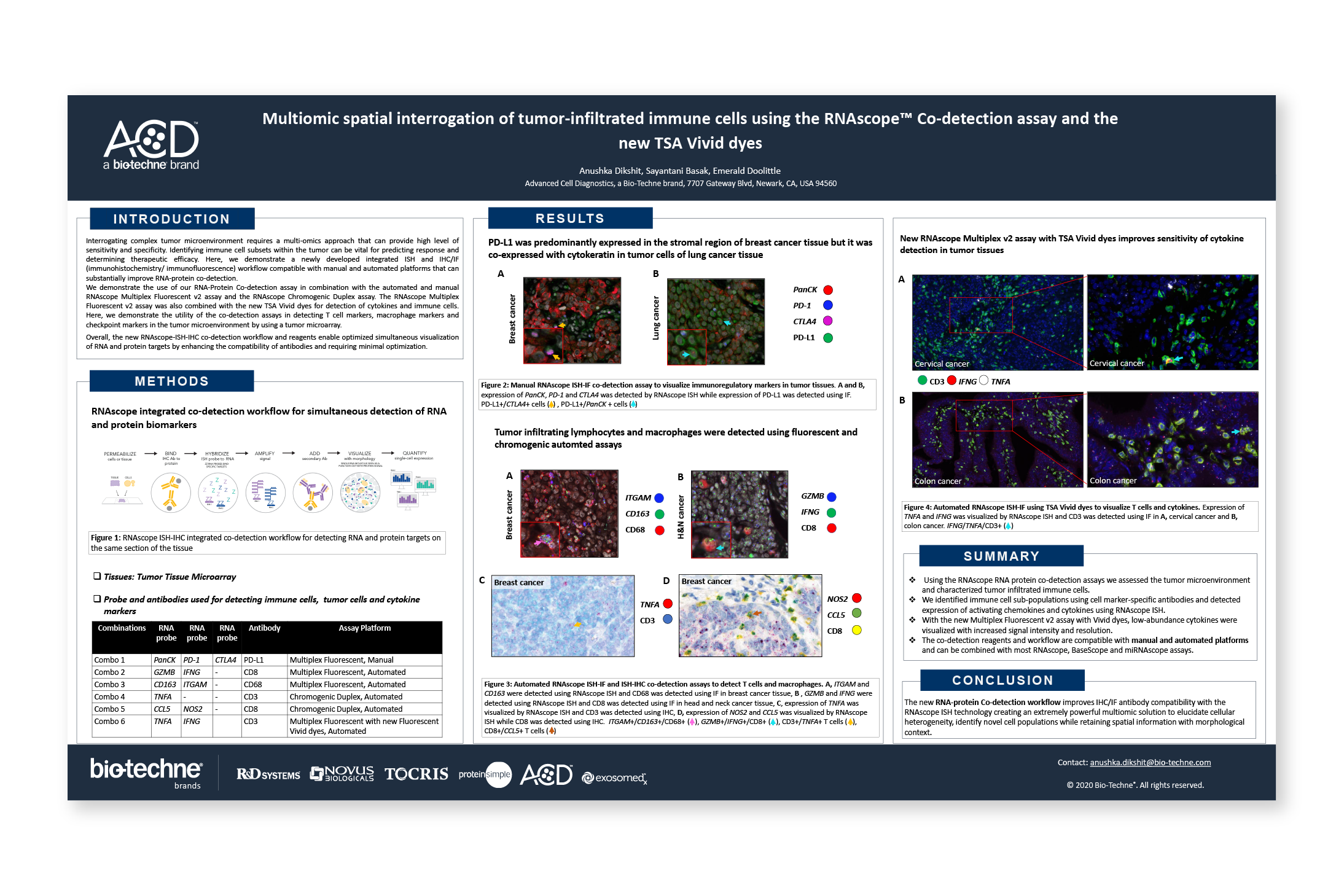 Multi-omic spatial interrogation of tumor-infiltrated immune cells using the RNAscope™ Co-detection assay and the new TSA Vivid dyes