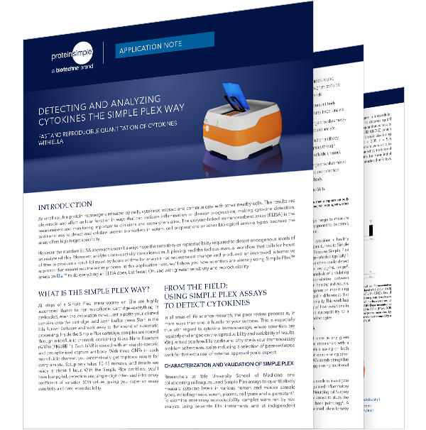 App Note thumbnail - Detecting and Analyzing Cytokines the Simple Plex Way