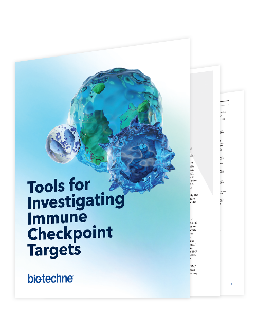 The cover of Bio-Techne’s Tools for Investigating Immune Checkpoint Targets Product Guide