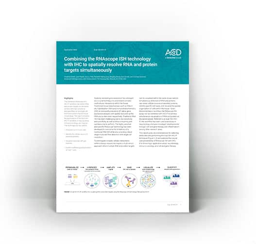 Combining the RNAscope ISH Technology with IHC to spatially resolve RNA and protein targets simultaneously