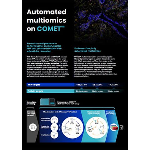 Image of the COMET multiomics brochure