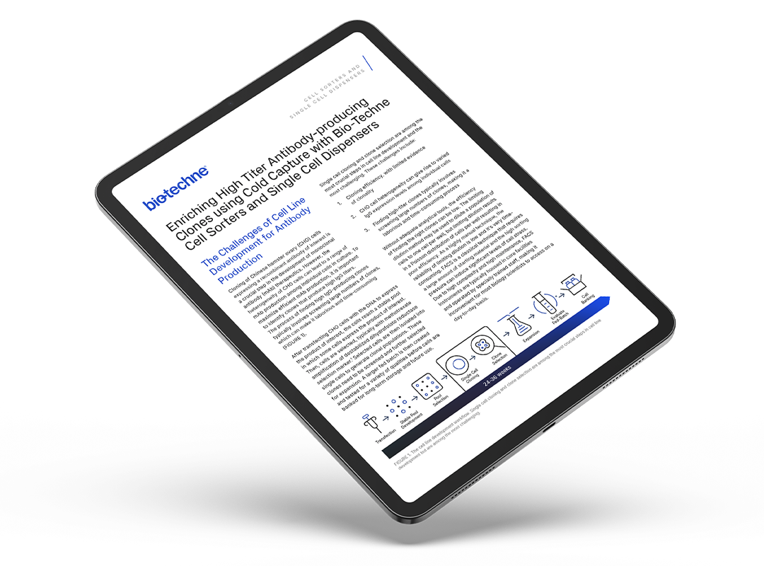 Enriching High Titer Antibody-Producing Clones Using Cold Capture Application Note Mock-Up