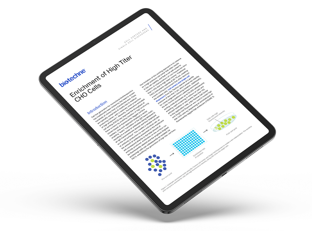 Enrichment of High Titer CHO Cells Application Note Thumbnail