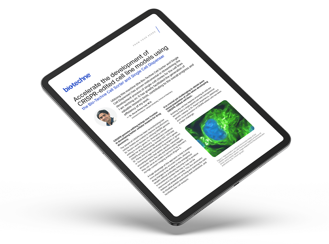 Dr. Oscar Perez-Leal describes how his team leveraged a Bio-Techne Single Cell Sorter and Single Cell Dispenser to improve clonal outgrowth of CRISPR-edited cells.