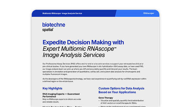 Multiomic RNAscope™ Image Analysis Services Flyer Card