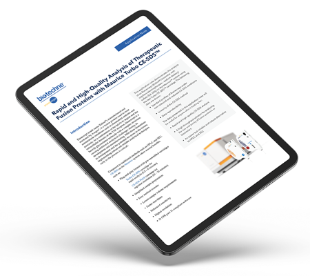Rapid Analysis of Therapeutic Fusion Proteins App Note Mockup