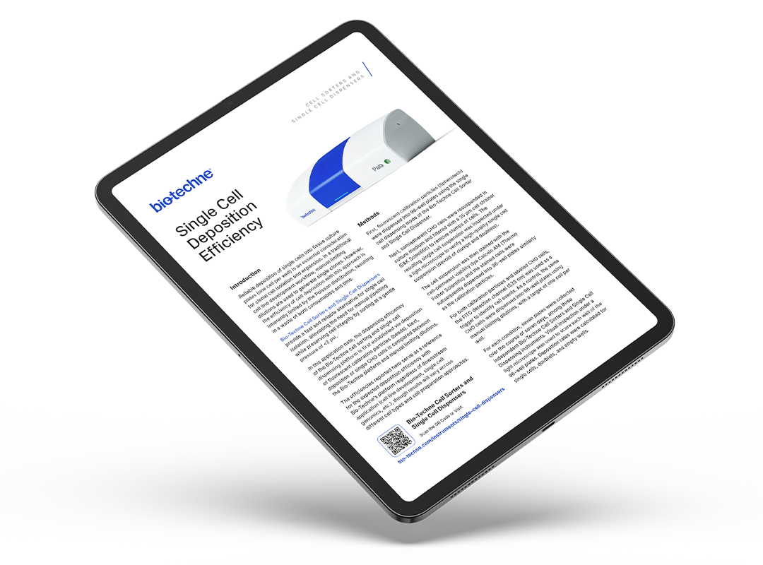 Single Cell Deposition Efficiency App Note Mock-Up