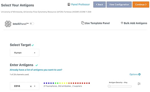 select your antigen