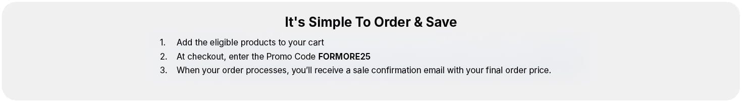 Simple to Order FORMORE20 Banner