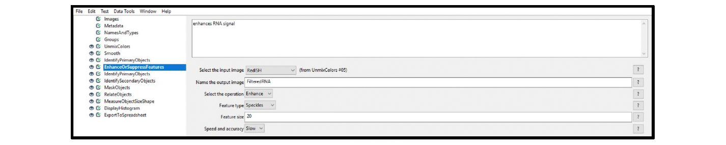 Figure 11. Module settings: EnhanceOrSuppressFeatures