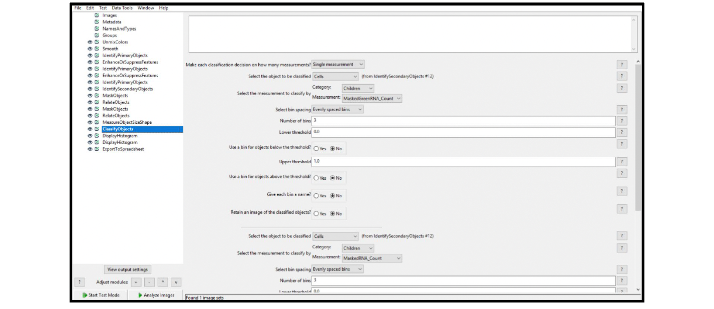 Figure 20. ClassifyObjects module output