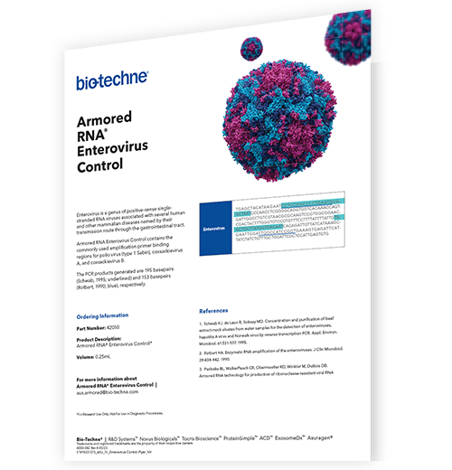 armored rna enterovirus control flyer