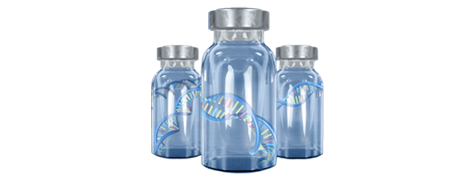 Vial with DNA inside