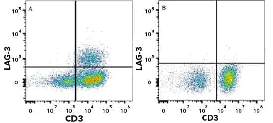 LAG-3 inhibitory receptor expressed on the surface of stimulated T cells.