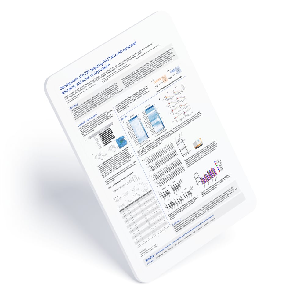 p300-targeting PROTAC degrader development scientific poster