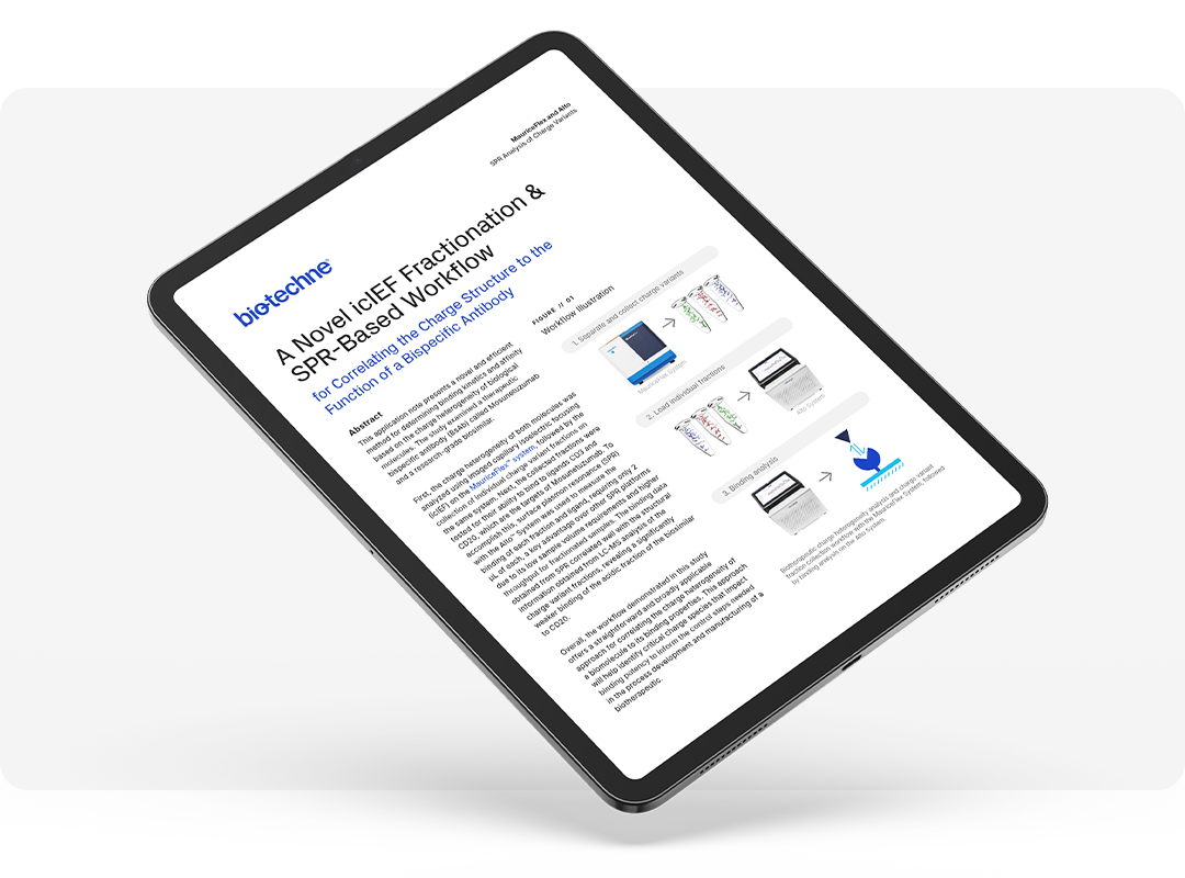 icIEF Fractionation and SPR-Based workflow app note thumbnail