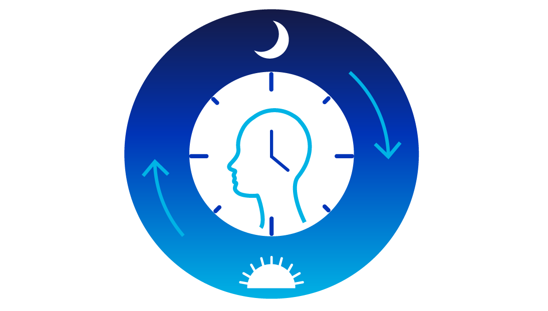 brain clock illustration