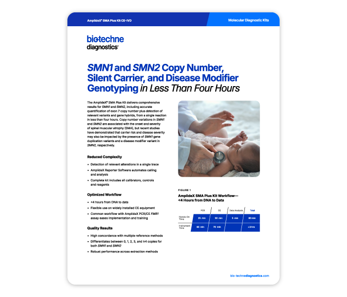 AmplideX PCR/CE SMA Plus Kit flyer