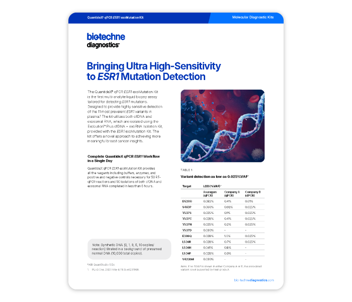 QuantideX qPCR ESR1 exoMutation Kit flyer 