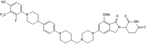 Potent and selective AR and AR L702H Degrader, orally bioavailable