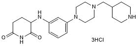 Cereblon ligand with terminal piperidine for onward chemistry