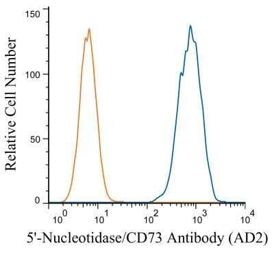 Flow (Cell Surface): 5'-Nucleotidase/CD73 Antibody (AD2) - BSA Free [NBP2-48480]