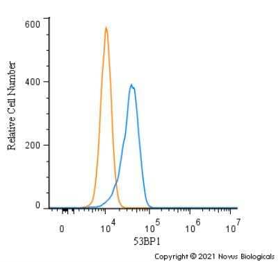 Flow Cytometry: 53BP1 Antibody - BSA Free [NB100-305]