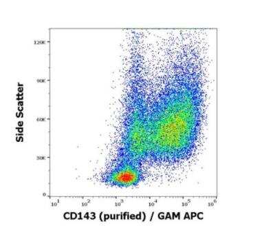 Flow Cytometry: ACE/CD143 Antibody (5-369) - BSA Free [NBP3-09158]