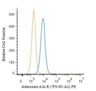 Flow (Intracellular): Adenosine A2aR Antibody (7F6-G5-A2) - BSA Free [NBP1-39474]