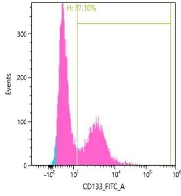 Flow Cytometry: CD133 Antibody - BSA Free [NB120-16518]
