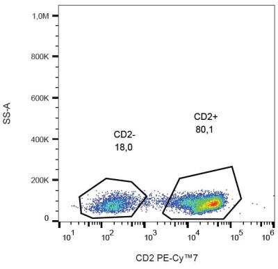 Flow Cytometry: CD2 Antibody (TS1/8) - BSA Free [NBP2-37714]