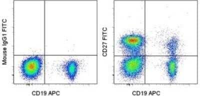 Flow Cytometry: CD27/TNFRSF7 Antibody (O323) [NBP1-43426]