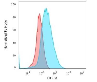Flow Cytometry of Jurkat Cells Stained Using CD45 Antibody