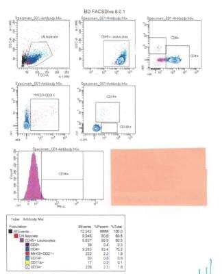 Flow Cytometry: CD45RA Antibody (CA4.1D3) [NB100-64897]