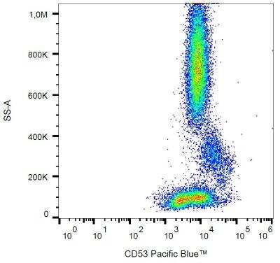 Flow Cytometry: CD53 Antibody (MEM-53) - BSA Free [NB500-393]