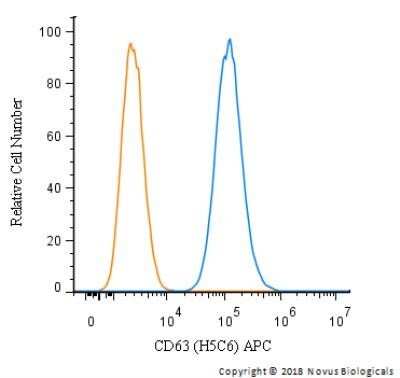 Flow Cytometry: CD63 Antibody (H5C6) - Azide and BSA Free [NBP2-80654]