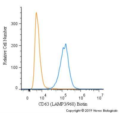 Flow Cytometry: CD63 Antibody (LAMP3/968) - Azide and BSA Free [NBP2-47936]