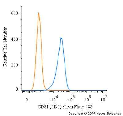 Flow Cytometry: CD81 Antibody (1D6) - BSA Free [NB100-65805]