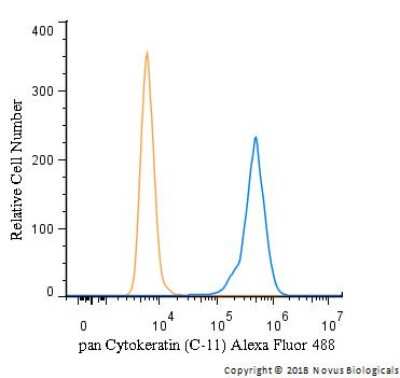 Flow Cytometry: Cytokeratin, pan Antibody (C-11) - BSA Free [NBP1-48348]