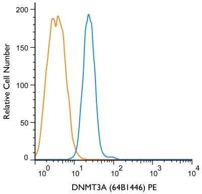 Flow Cytometry: DNMT3A Antibody (64B1446) - BSA Free [NB120-13888]
