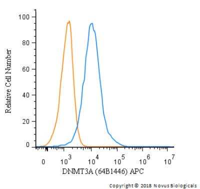 Flow Cytometry: DNMT3A Antibody (64B1446) - BSA Free [NB120-13888]