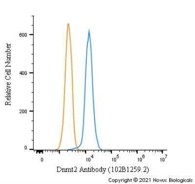 Flow Cytometry: Dnmt2 Antibody (102B1259.2) [NB200-587]