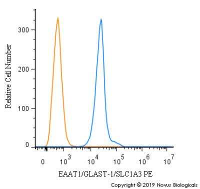 Flow Cytometry: EAAT1/GLAST-1/SLC1A3 Antibody - BSA Free [NB100-1869]