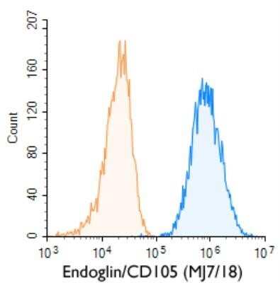 Flow (Cell Surface): Endoglin/CD105 Antibody (MJ7/18) - Azide and BSA Free [NBP2-80718]