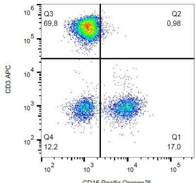 Flow Cytometry: Fc gamma RIIIA/CD16a Antibody (3G8) - BSA Free [NBP1-50056]